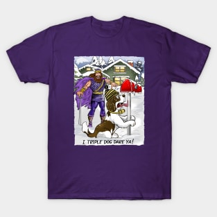 Minnesota Vikings Fans - Kings of the North vs Tongue Tied Saintly Hounds T-Shirt